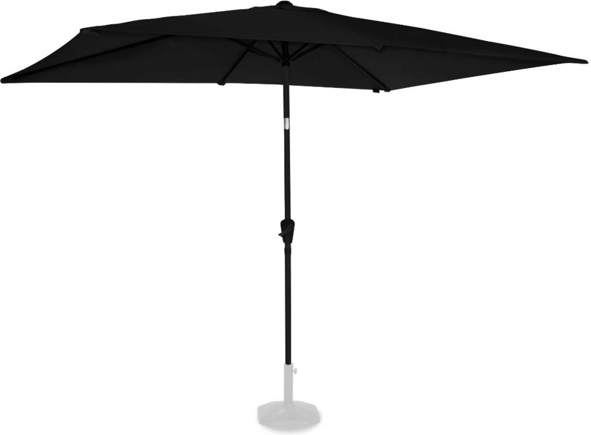 VONROC Parasol Rapallo 200x300cm - Kantelbaar - Uv Werend - Antraciet/zwart - Incl. Beschermhoes
