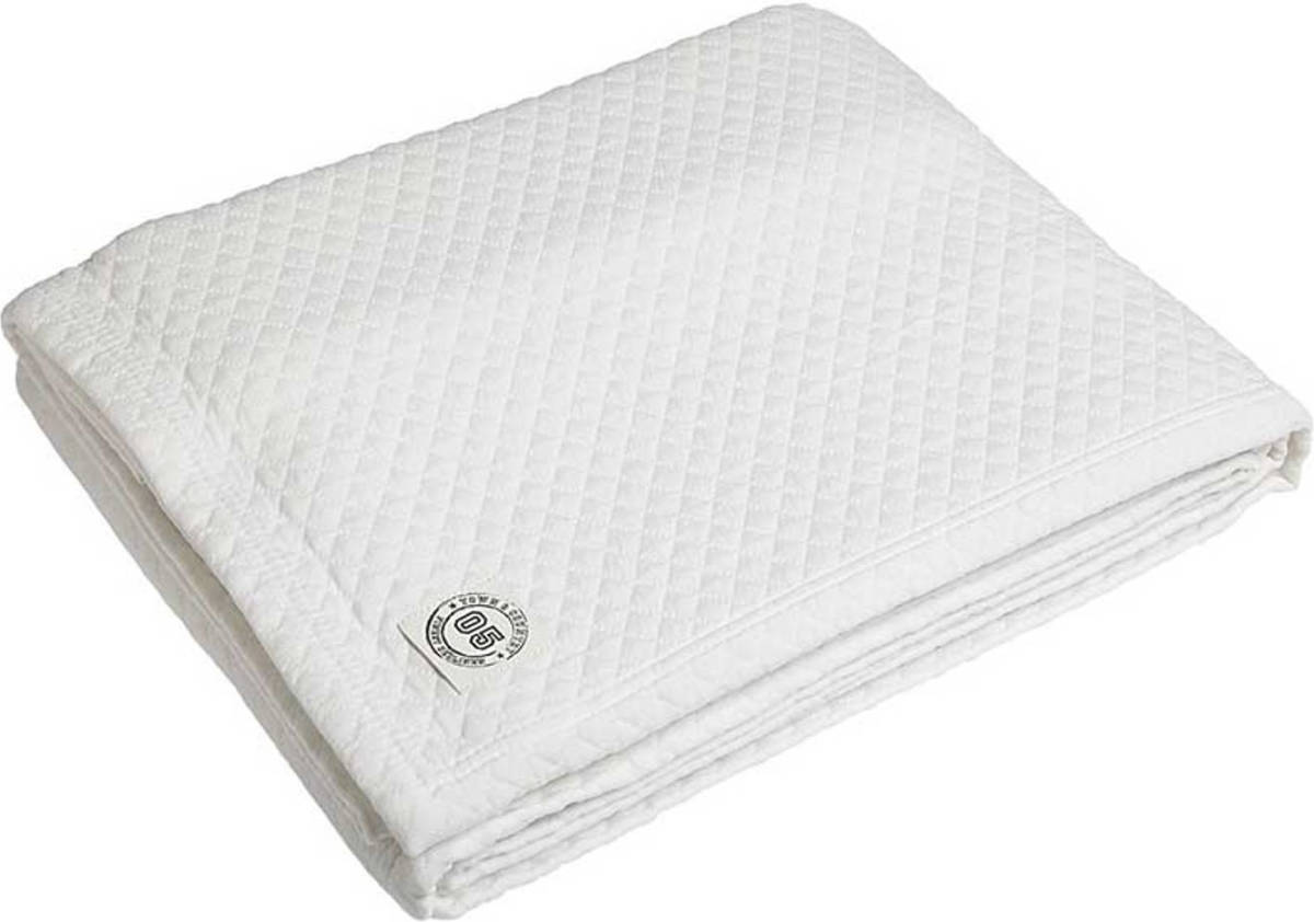 Town & Country Aspen Sprei Wit 100% Katoen. Bedsprei 230x260