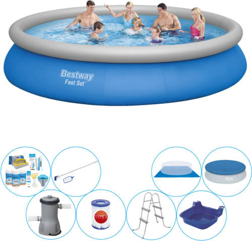 Bestway Fast Set Rond 457x84 Cm - Zwembad Inclusief Accessoires