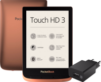 PocketBook Touch HD 3 + XtremeMac Oplader met Usb A Poort 12W Zwart