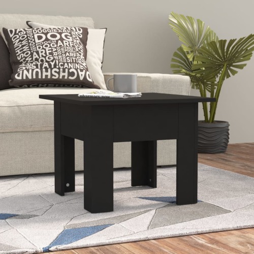 VidaXL Salontafel 55x55x42 cm spaanplaat zwart