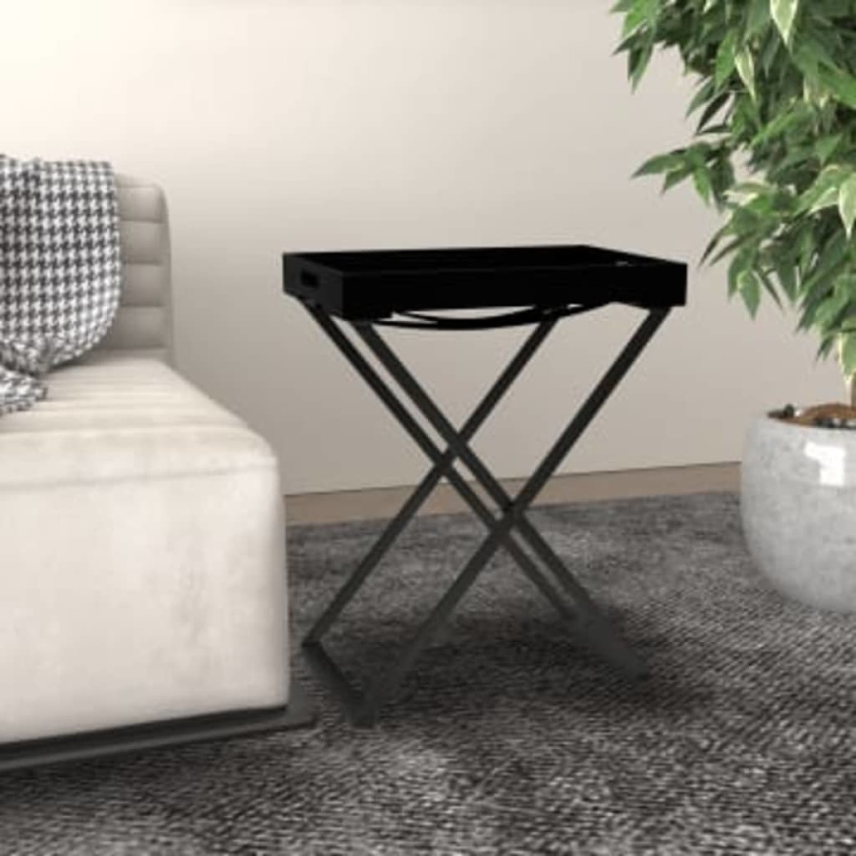 VidaXL Klaptafel 48x34x61 cm MDF zwart