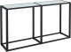 VidaXL Wandtafel 140x35x75,5 cm gehard glas witmarmerkleurig