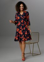 Aniston CASUAL Tuniekjurk met bloemen gedessineerd