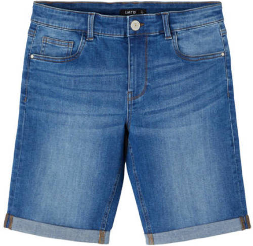 LMTD regular fit jeans bermuda NLMTOMO stonewashed