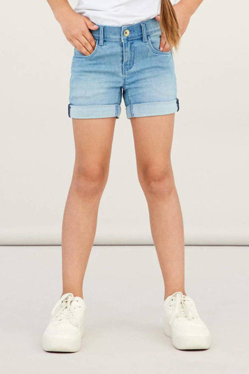 NAME IT KIDS slim fit jeans short NKFSALLI light denim