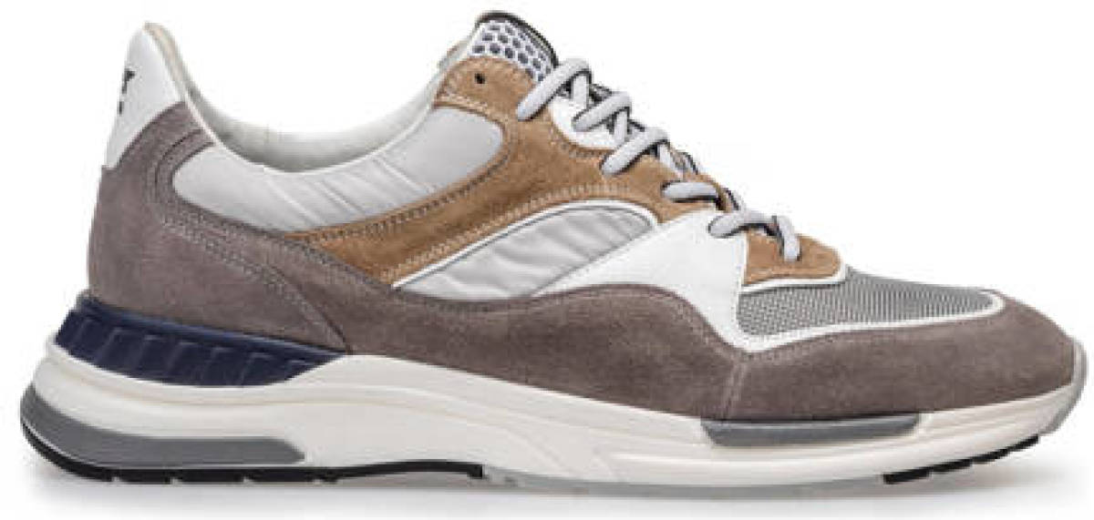 Floris van bommel Jogger suède sneakers grijs/bruin