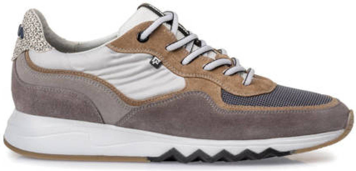Floris van bommel Nineti suède sneakers bruin/grijs