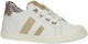 Pinocchio P1647 leren sneakers met glitters wit/goud