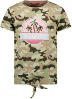 TYGO & vito T-shirt met camouflageprint kaki/donkergroen/roze