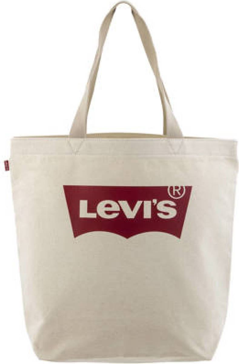 Levi's shopper met logo ecru/rood