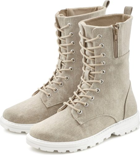 Lascana Laarsjes Boots met vetersluiting in een modieuze look in Combat look