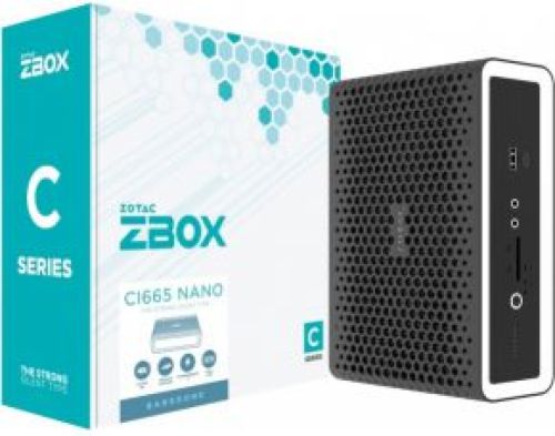 Zotac ZBOX CI665 Nano 1,8L maat pc Zwart, Wit i7-1165G7 2,8 GHz
