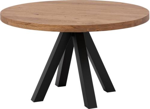 Goossens Eettafel Blade, Strak blad rond 110 x 110 cm 6 cm dik