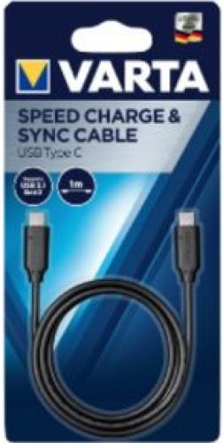 Varta SPEED CHARGE & SYNC CABLE USB USB-kabel 1 m 3.1 (3.1 Gen 2) USB C Zwart