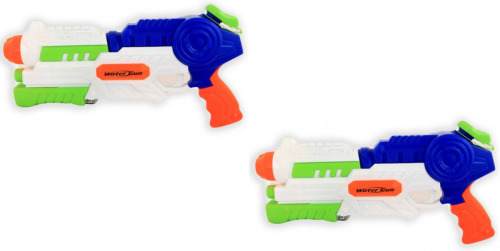 Merkloos 2x Waterpistool/waterpistolen gekleurd 42 cm