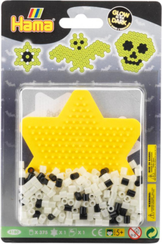 Hama strijkkralenset glow in the dark junior 377 delig