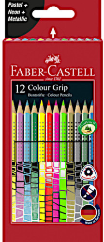 Faber Castell kleurpotloden Grip driehoekig hout 12 delig