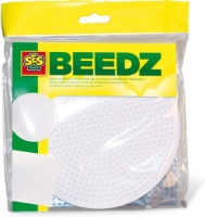 SES Creative legbord Beedz junior rond/vierkant wit 2 stuks