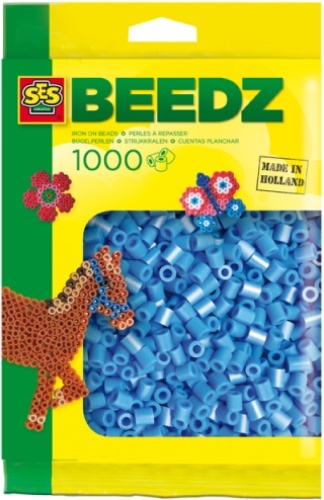 SES Creative strijkkralen Beedz kunststof 1000 stuks blauw