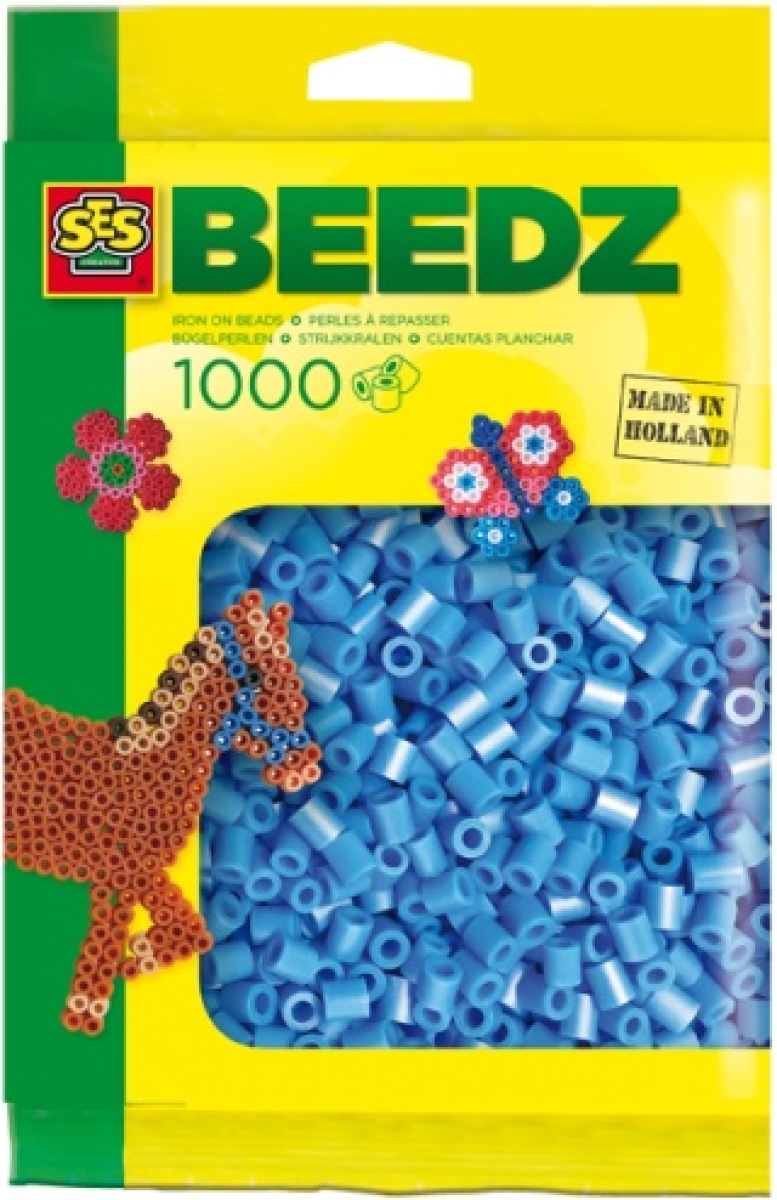 SES Creative strijkkralen Beedz kunststof 1000 stuks blauw