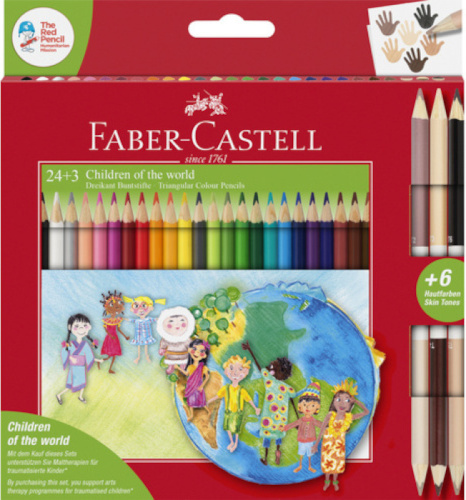 Faber Castell kleurpotloden Children of The World hout 27 stuks