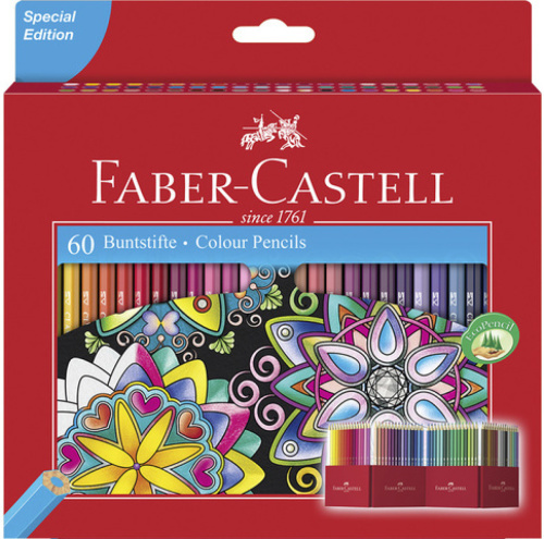 Faber Castell kleurpotloden junior Jumbo 3,3 mm hout 60 stuks