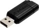 Verbatim PinStripe 128GB 128GB USB 2.0 Zwart USB flash drive