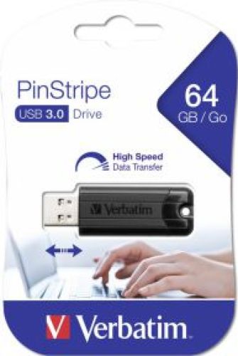 Verbatim Store n Go Pinstripe USB 3.0 zwart 64GB