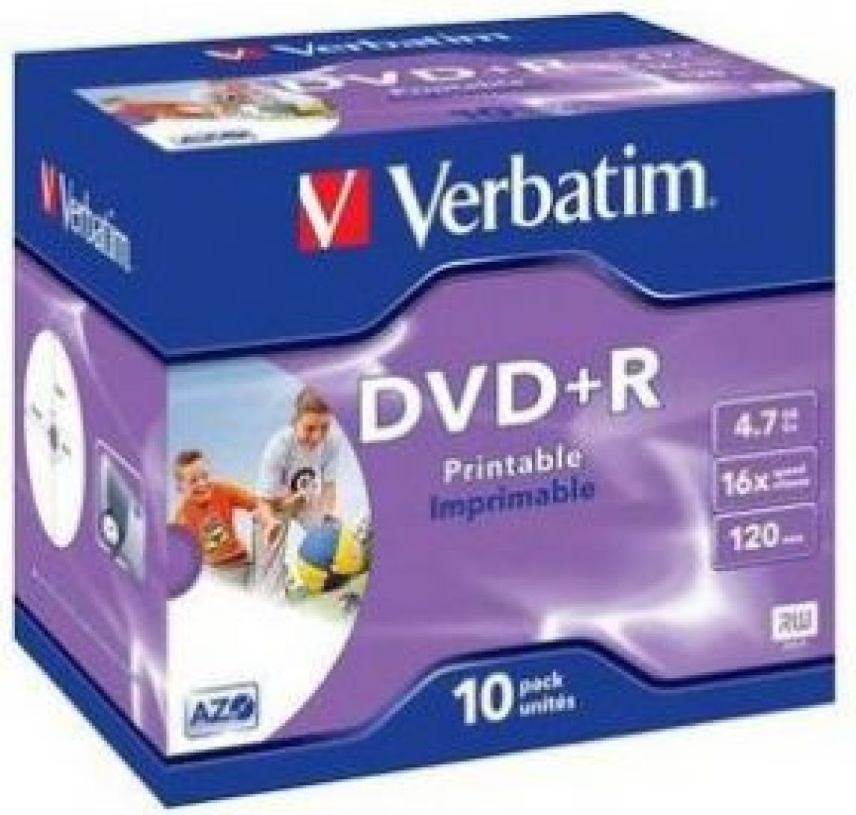 DVD+R Verbatim 16X 10st. Jewelcase Printable