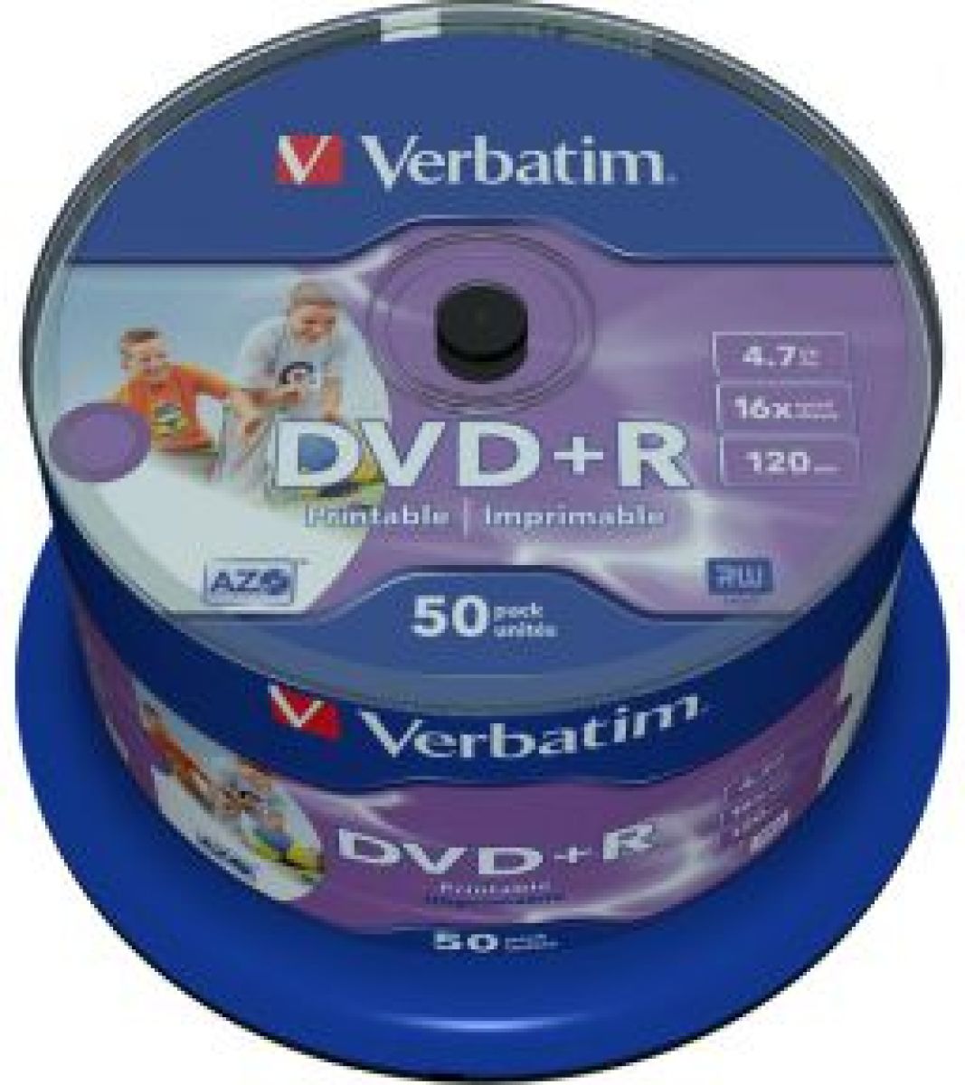 DVD+R Verbatim 16X 50st. Spindle Printable