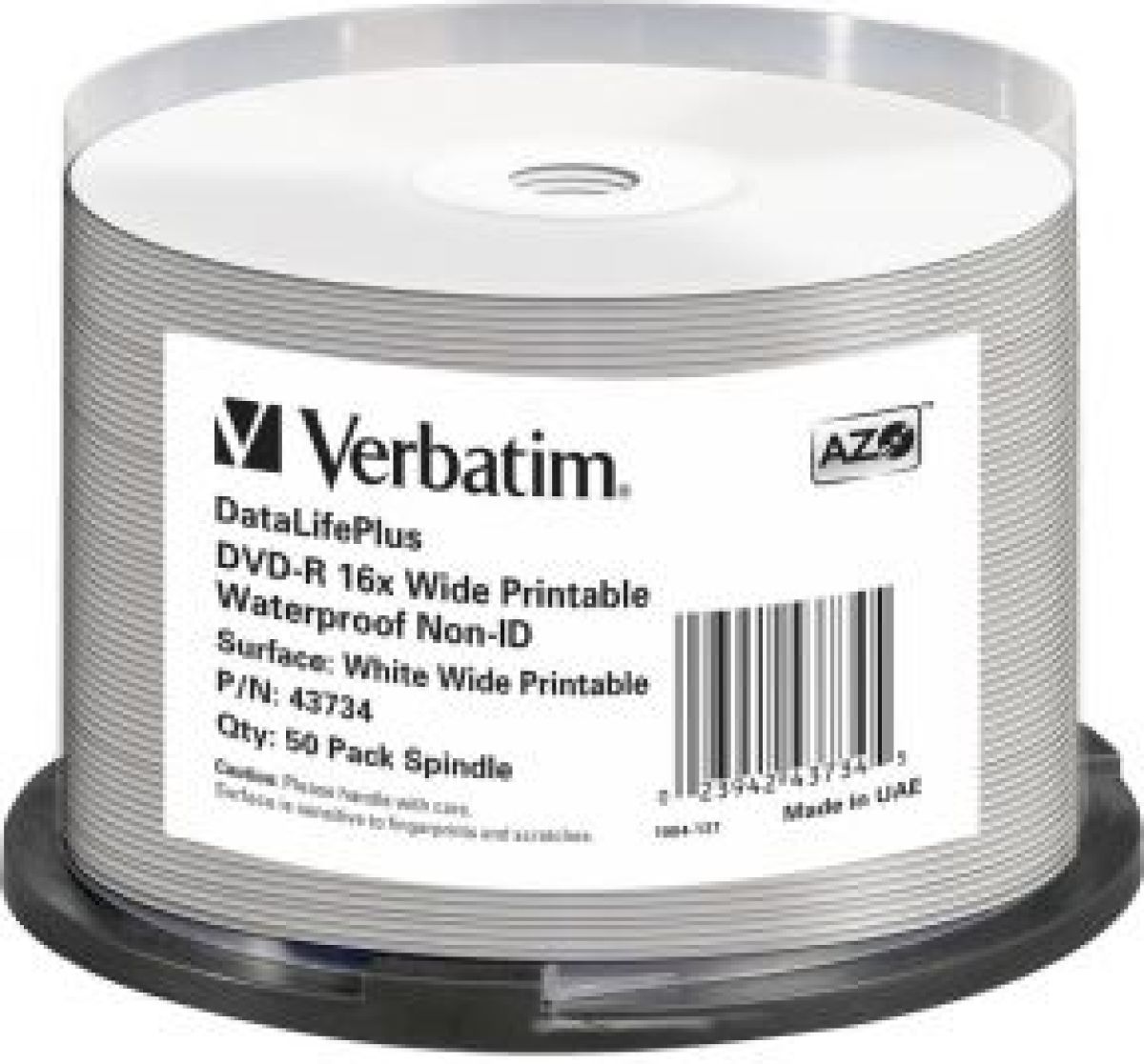 1x50 Verbatim DVD-R 4.7GB 16x Wide Glans waterproof print