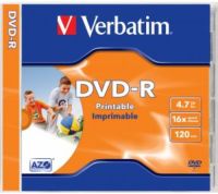 DVD-R Verbatim 16X 1st. Jewelcase Printable