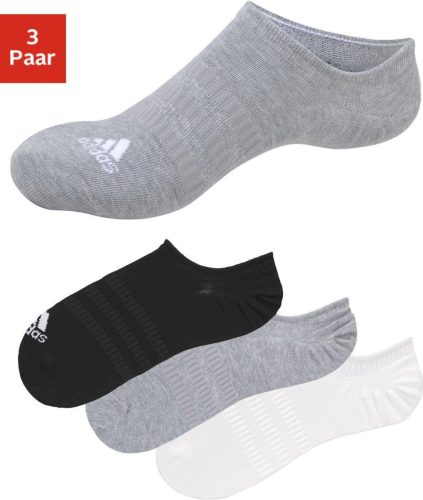 adidas Performance No Show sportsokken - set van 3 zwart/grijs/wit