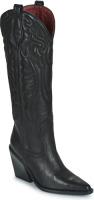 Bronx New-Kole leren cowboylaarzen zwart