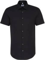 Seidensticker slim fit overhemd zwart