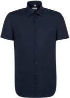 Seidensticker slim fit overhemd donkerblauw