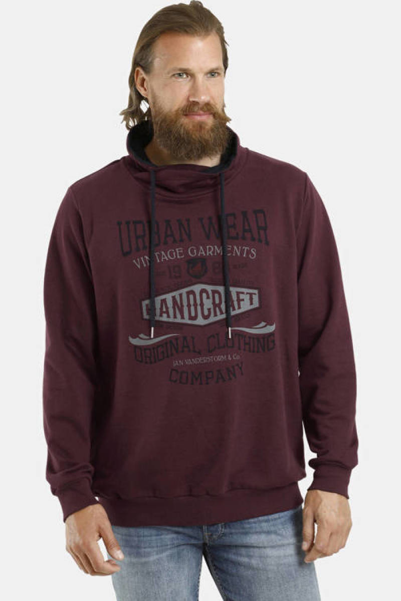 Jan Vanderstorm sweater Plus Size Devis donkerrood