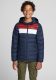 Jack & Jones JUNIOR gewatteerde tussenjas JJEACE donkerblauw/rood/wit