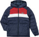 Jack & Jones JUNIOR gewatteerde tussenjas JJEACE donkerblauw/rood/wit