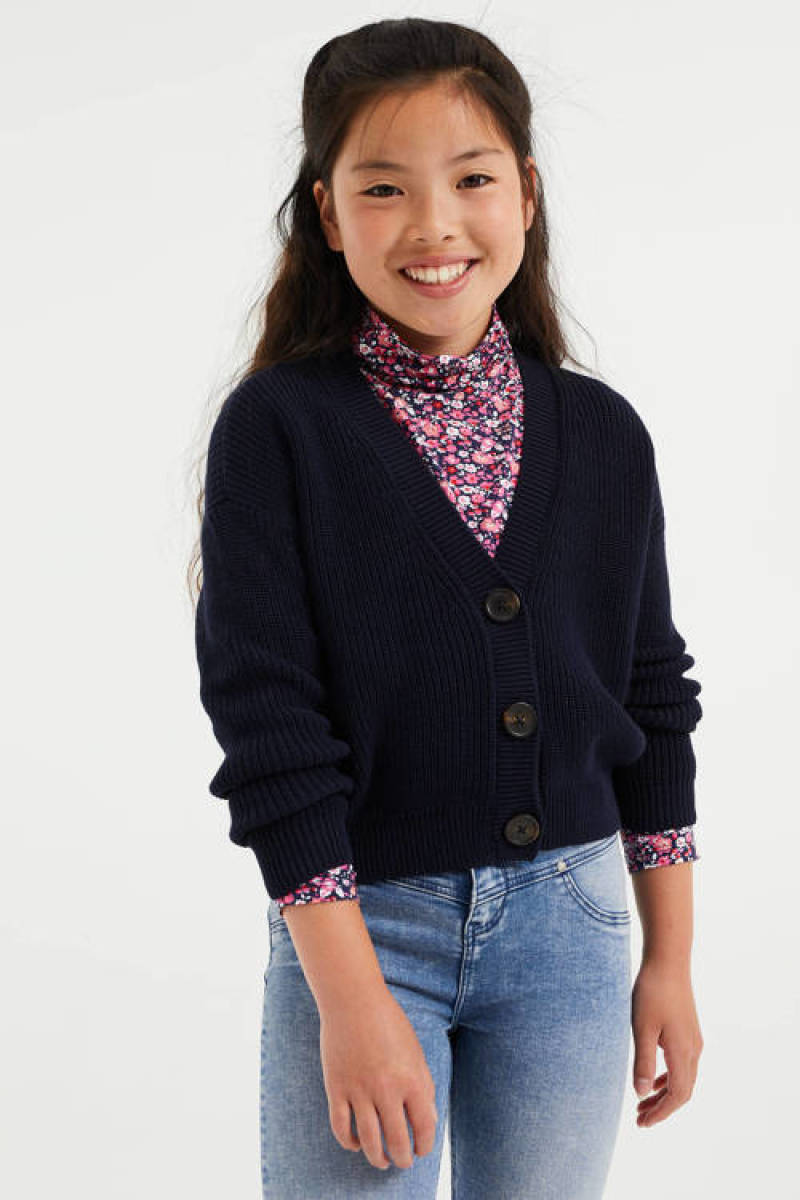 WE Fashion vest donkerblauw