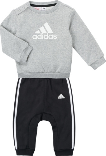 adidas Performance joggingpak grijs melange/wit/zwart