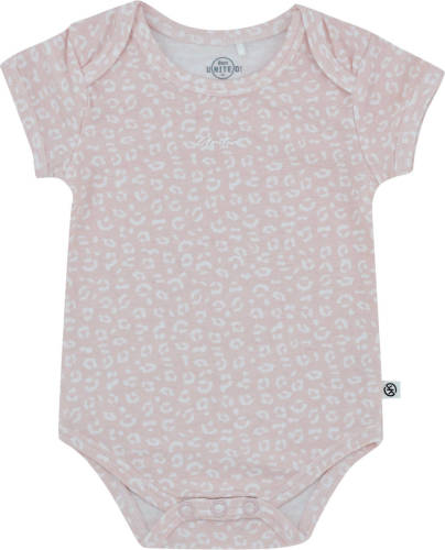 Born by Kiddo United romper roze/wit