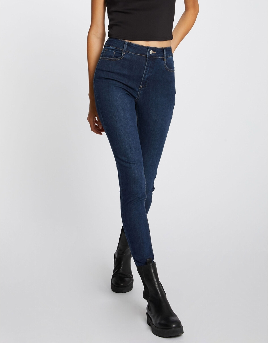 Morgan high waist slim fit jeans blauw