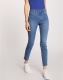 Morgan cropped high waist slim fit jeans blue