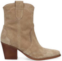 Manfield suède cowboylaarzen beige
