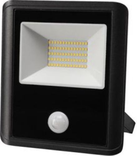 Perel Led-schijnwerper Voor Buitenshuis - 50 W. Neutraalwit - Zwart - Pir-sensor