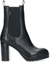 Manfield leren chelsea boots zwart