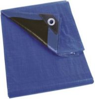 Perel Dekzeil - Blauw/zwart - Ultrasterk - 5 X 8 M