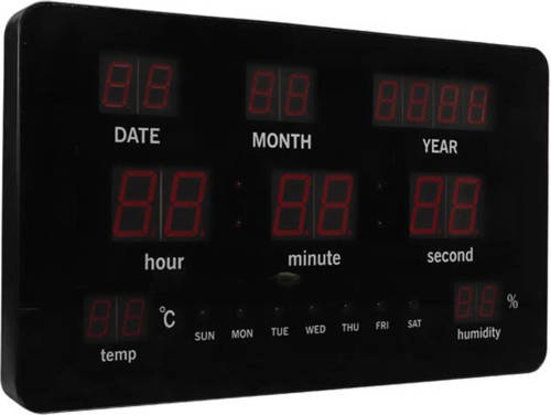 Perel Wandklok Met Led-display